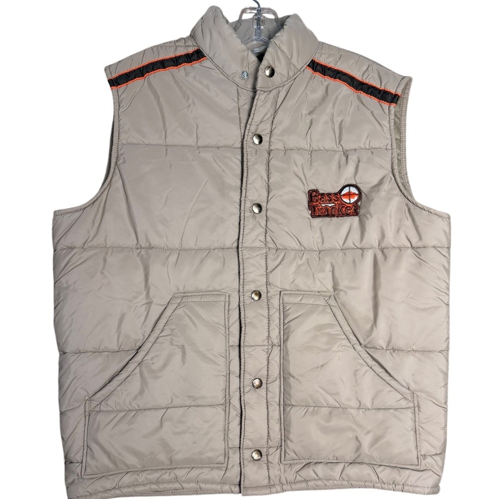 Vintage 90s Bass Tracker Puffer Vest Bass Pro Shops Johnny‎ Morris L